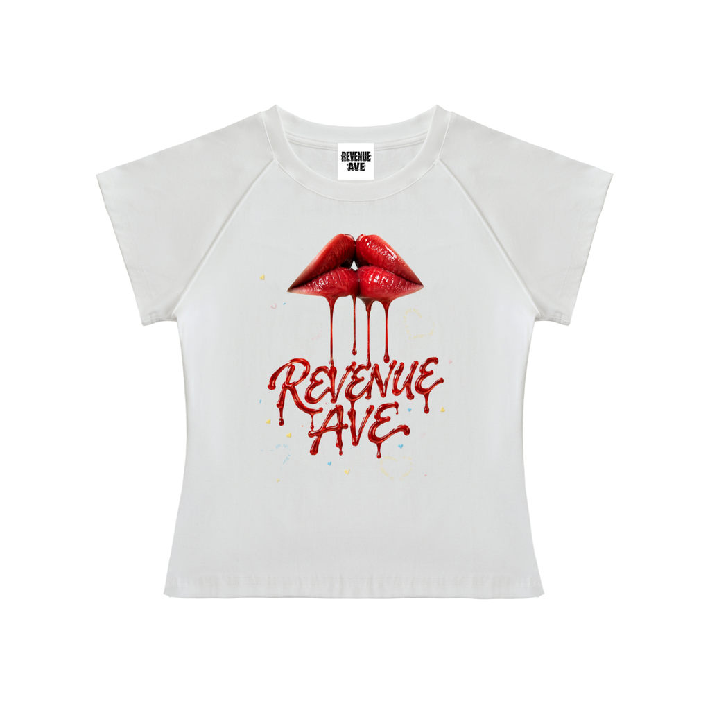Revenue Ave Solid Color Raglan Sleeve Crop Top