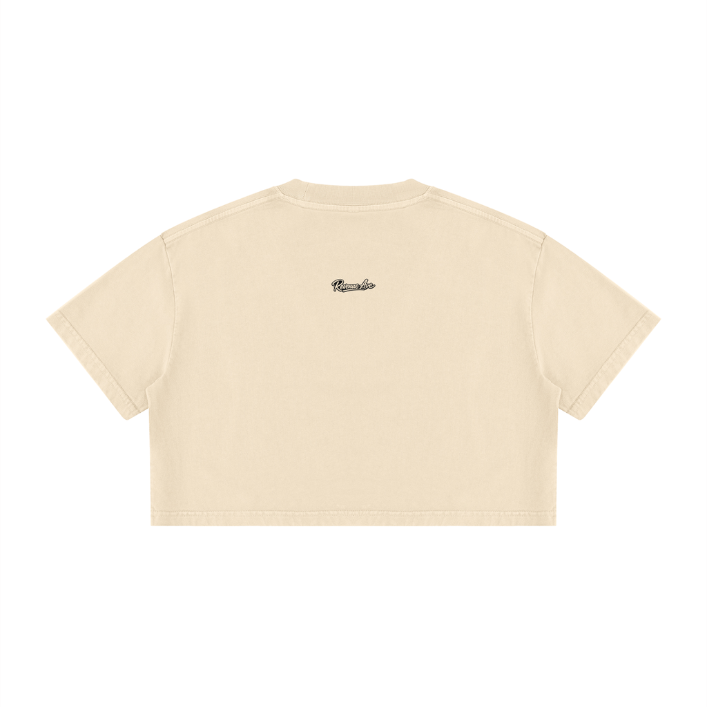 Revenue Ave Women's Mineral Wash Cotton Crop T-Shirt