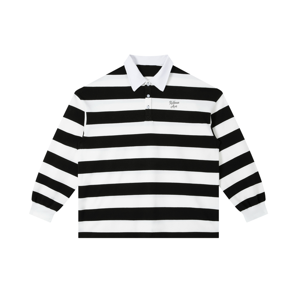 Revenue Ave Color Block Stripe Polo Shirt