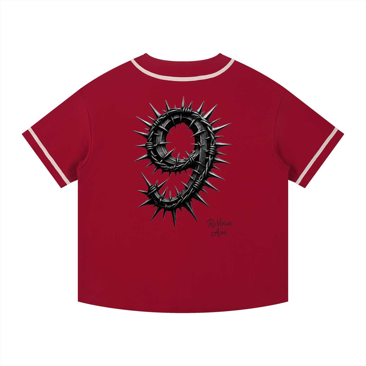 Contrast Piped Button-Up Jersey
