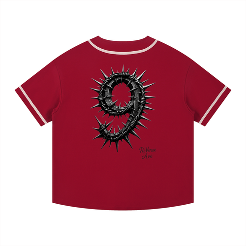 Contrast Piped Button-Up Jersey