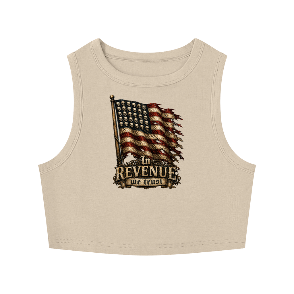 Revenue Ave Women's Tight Crewneck Crop Tank Top