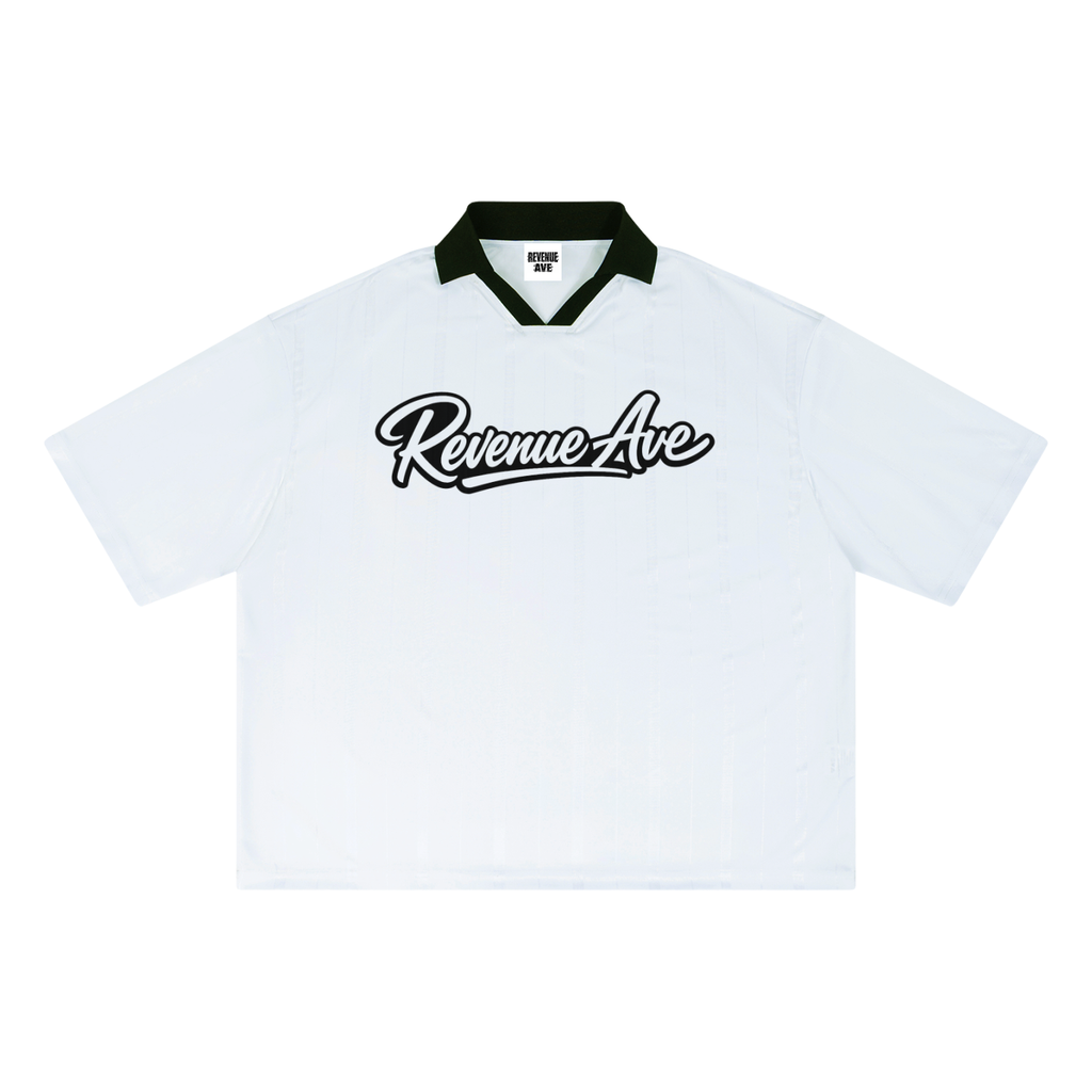 Revenue Ave Unisex Striped Boxy Soccer Jersey