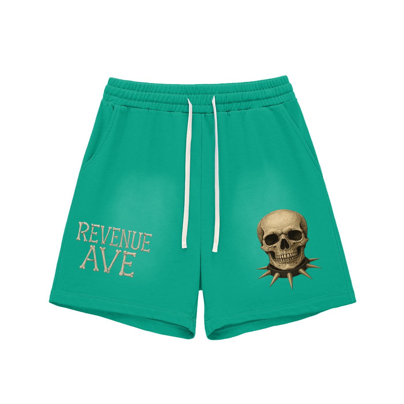 Revenue Ave Sun Fade Raw Edge Cotton Shorts
