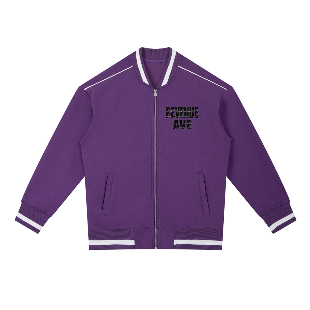 Revenue Ave Contrast Piping Zip Bomber Jacket