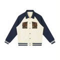 Revenue Ave Contrast Raglan Sleeve Baseball Jacket