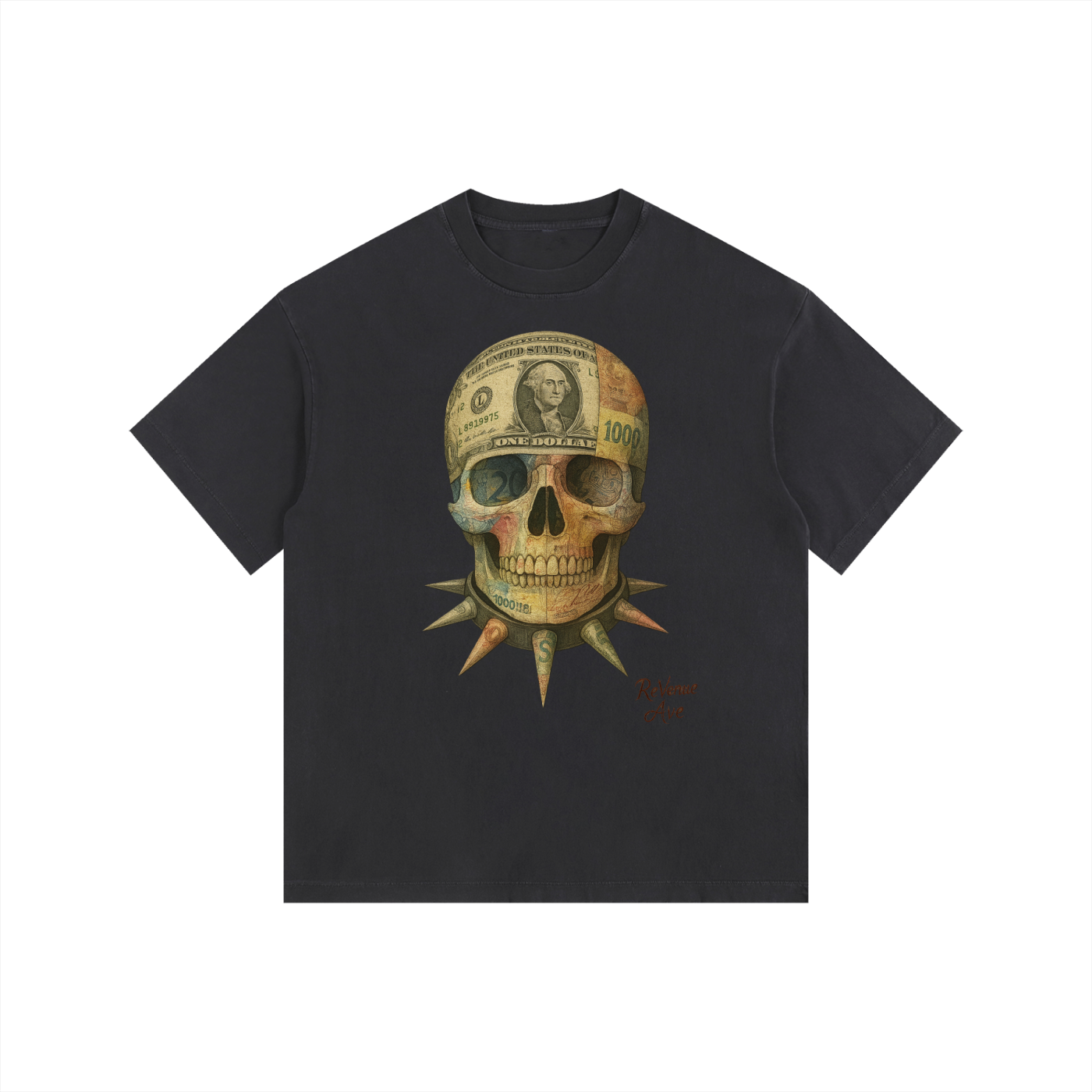 Men's Revenue Ave Vintage Washed Oversized Cotton T-Shirt