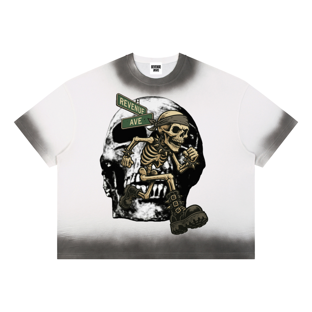 Revenue Ave Unisex Boxy Sunfade Vintage Wash T-Shirt