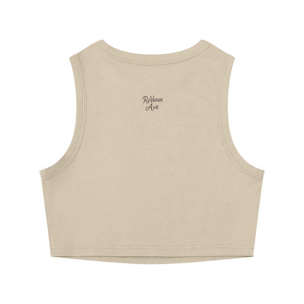Revenue Ave Women's Tight Crewneck Crop Tank Top