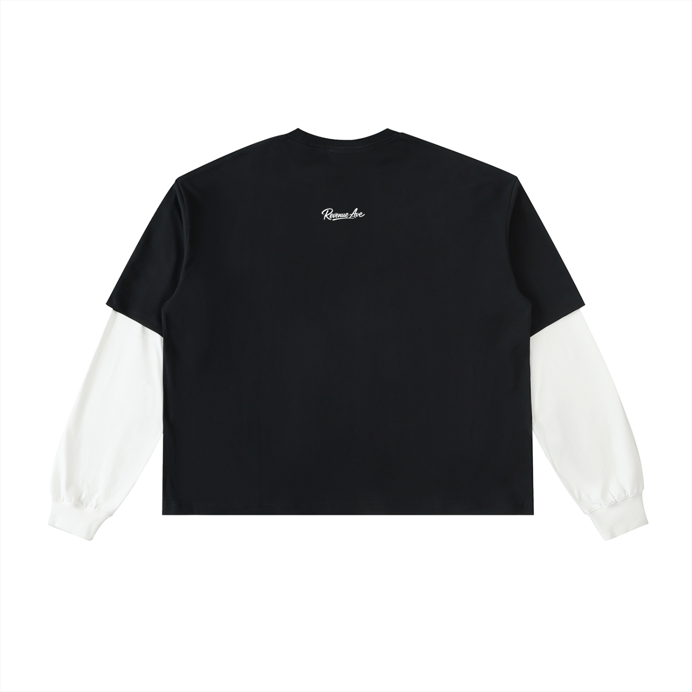 Revenue Ave Layered Contrast Sleeve Cotton T-Shirt