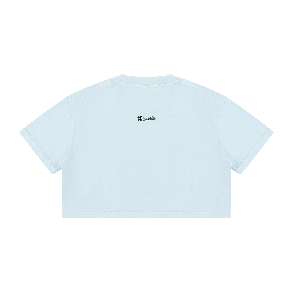 Revenue Ave Women's Mineral Wash Cotton Crop T-Shirt