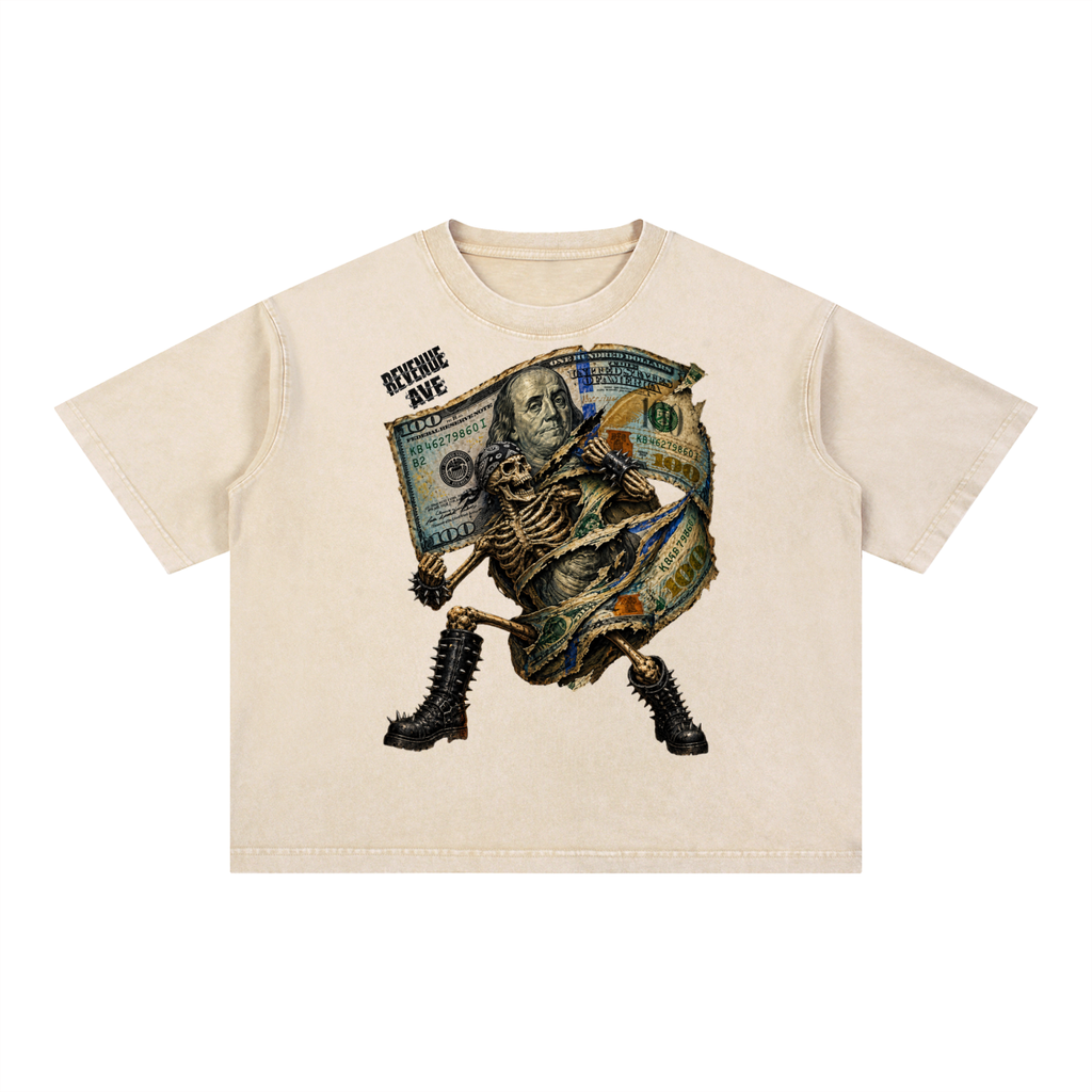 Revenue Ave Mineral Wash Boxy Cotton T-Shirt