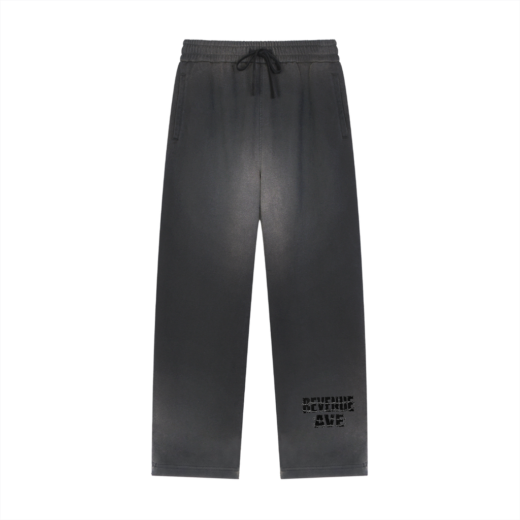 Revenue Ave Sun Fade Raw Edge Straight-Leg Sweatpants