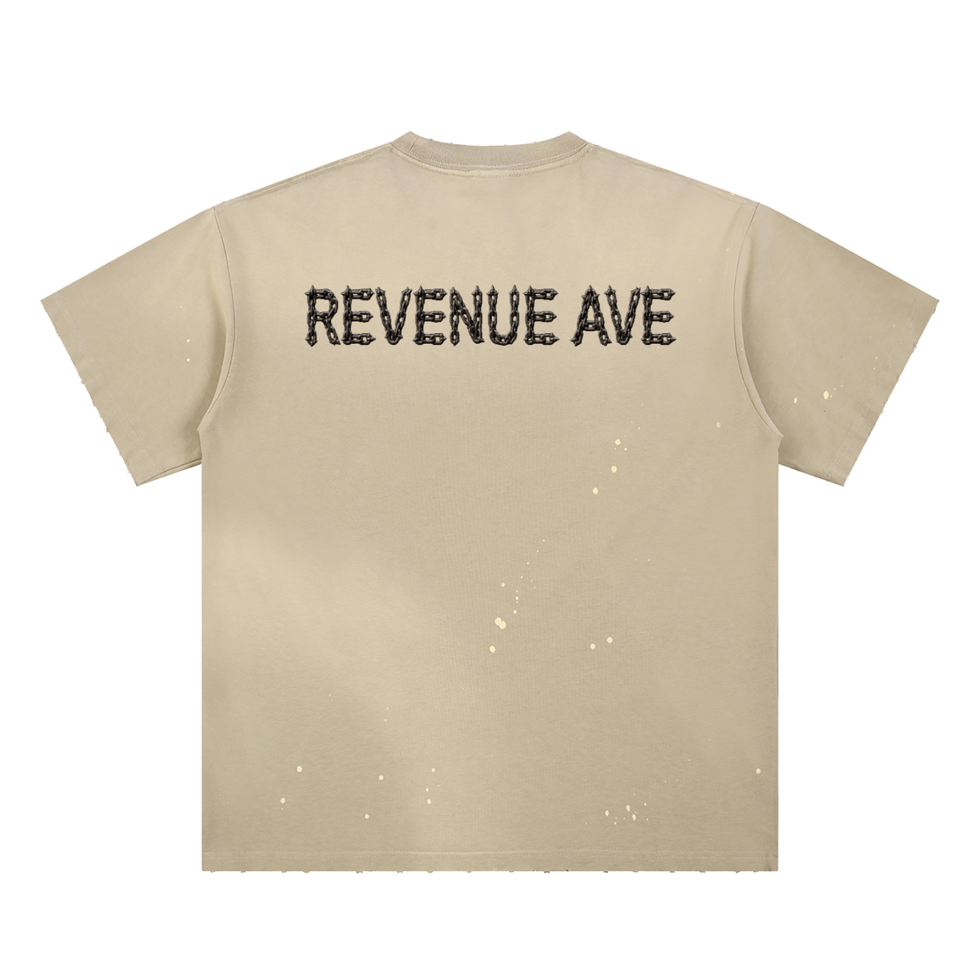 Revenue Ave Hand-Frayed Sunfade Paint Splatter T-Shirt