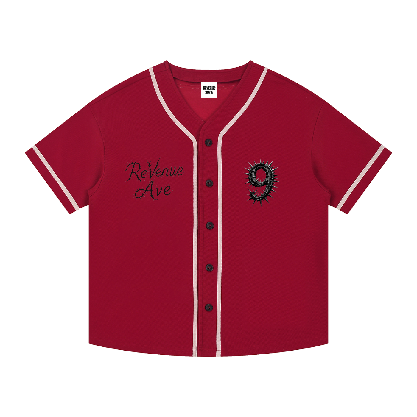 Contrast Piped Button-Up Jersey