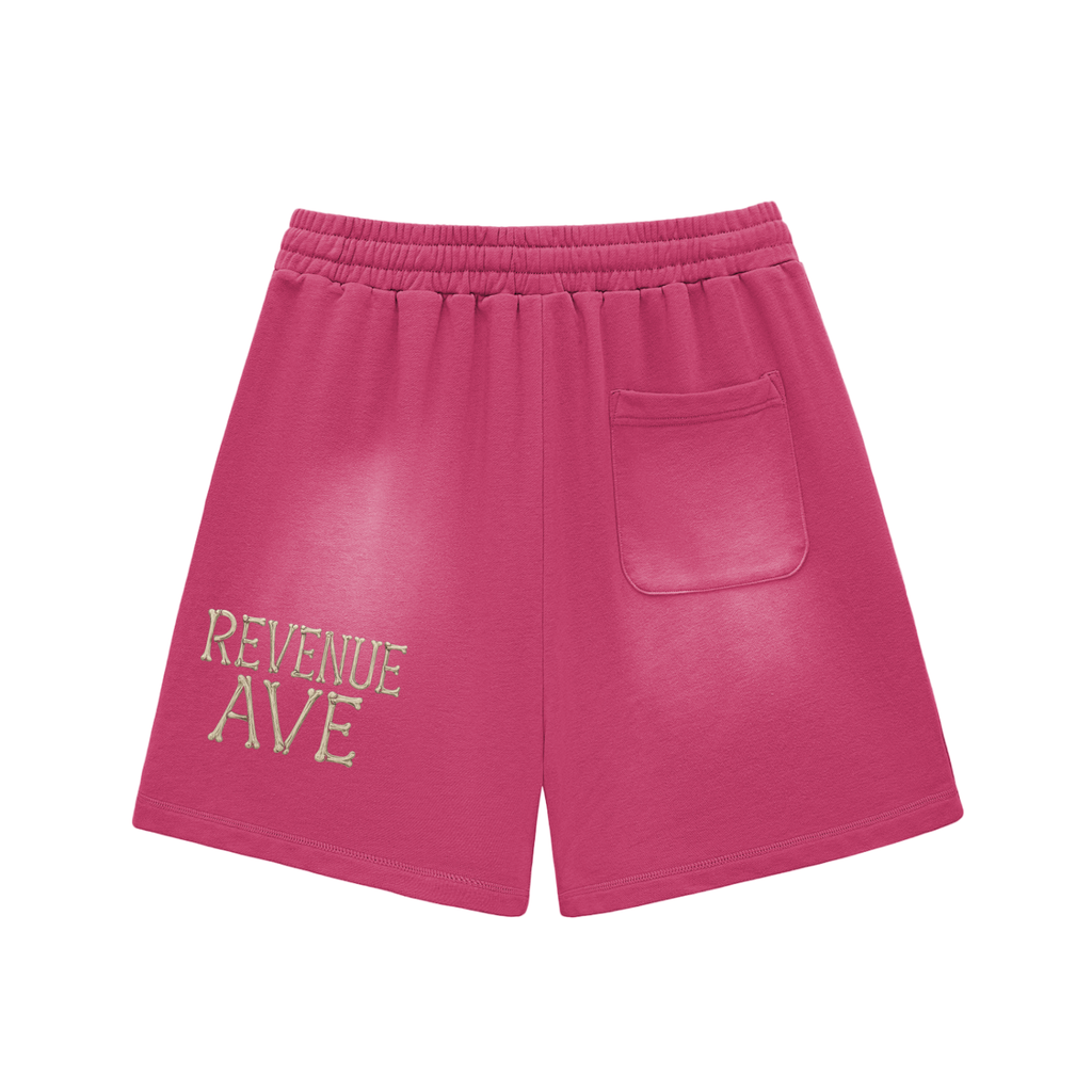 Revenue Ave Sun Fade Raw Edge Cotton Shorts