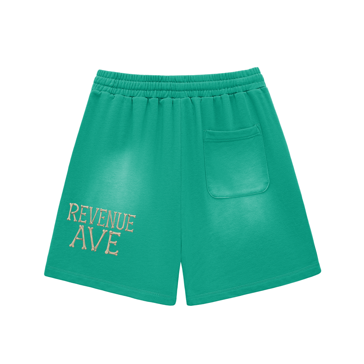 Revenue Ave Sun Fade Raw Edge Cotton Shorts