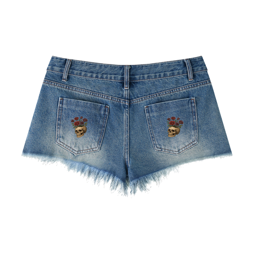 Revenue Ave Women's Vintage Wash Raw Hem Denim Shorts
