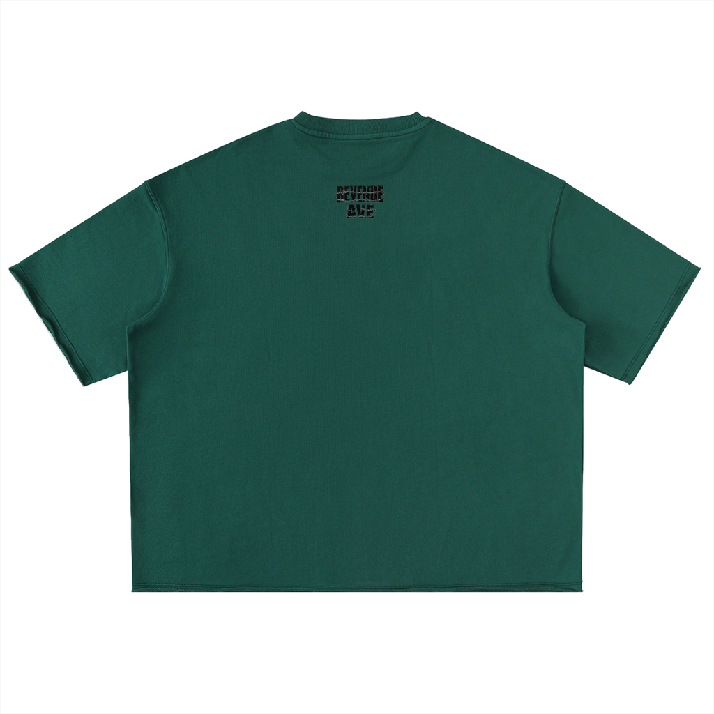 Washed Rolled Hem Half Sleeve T-Shirt